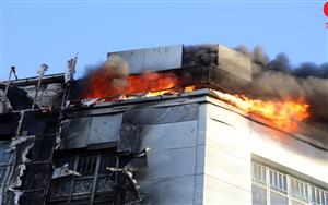 آتش سوزی هتل 5 طبقه  در مشهد